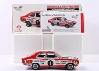 LJ TORANA: A Limited Edition 1:18 scale CLASSIC CARLECTABLES Holden LJ XU-1 Torana as raced by Peter Brock/Doug Chivas to second place in the 1973 Hardie-Ferodo 500. One of 1600, numbered '0190'