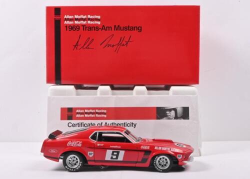 MOFFAT: A 1:18 scale Welly 1969 Trans-Am Mustang as raced by Allan Moffat. Model, Box & COA signed by Allan Moffat