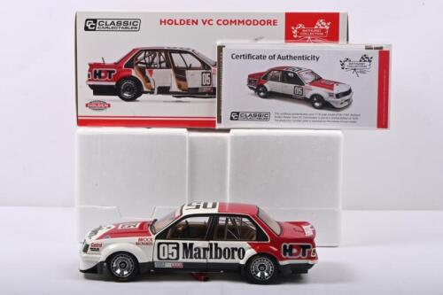 COMMODORE: A Limited Edition 1:18 scale Classic Carlectables Holden VC Commodore as raced by Peter Brock and Jim Richards at Bathurst 1981. Numbered '0302'/1250