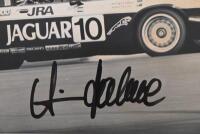 JAGUAR: A black and white re-printed image of the 1985 Bathurst winning 1985 Jaguar XJ-S of Armin Hahne and John Goss. Goss & Hahne signatures - 3