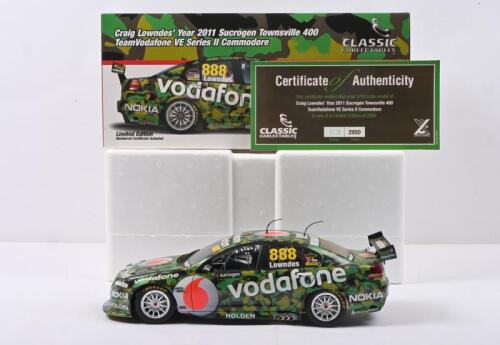 LOWNDES: A Limited Edition CLASSIC CARLECTABLES 1:18 scale Craig Lowndes 2011 Sucrogen Townsville 400 TeamVodafone VE Series II Commodore. Numbered '1035'/2950