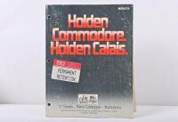 CALAIS: An April 1986 'Holden Commodore. Holden Calais. - 'V' Series - Parts Catalogue - Illustrations' (M39479)