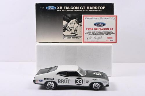 FALCON: A Limited Edition 1:18 scale AUTOart XB FALCON GT HARDTOP as raced by Allan Moffat to win the 1974 Australian Touring Car Championship. Numbered '3047'/4000. CoA signed by Allan Moffat