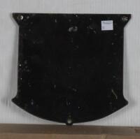 MOBILGAS: A small enameled 'Mobilgas' dealers rest room shield&nbsp;with Pegasus horse, (19.5 cm high x 20.5cm wide) - 4