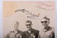A.T.C.C: A black and white picture featuring Jim McKeown, Norm Beechey and Bryan Thomson. Picture signed by Norm Beechey & Bryan Thomson - 2