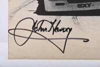 1983 BATHURST: A reproduced black and white picture of the 1983 Bathurst winning HDT Holden VH Commodore SS of Peter Brock, John Harvey and Perkins. Picture signed by Brock, Harvey & Perkins - 3