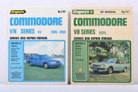 COMMODORE: Two Gregory's hardcover COMMODORE SERVICE AND REPAIR MANUALS. 1980 'COMMODORE VB SERIES 6 CYL 1978/1980 (SP MANUAL No 117)' & 1989 'COMMODORE VN SERIES V6 1988 - 1990 (No 249)' Service and Repair Manuals