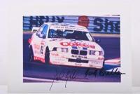 BRABHAM: A colour reproduced picture of the #83 Diet-Coke BMW 320i as driven by Geoff Brabham/David Brabham. Picture signed by David & Geoff Brabham