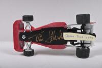 SCHENKEN: A 1:43 scale white metal model of a 1974 Trojan T103 as raced by Tim Schenken. Signed to base by Tim Schenken - 3