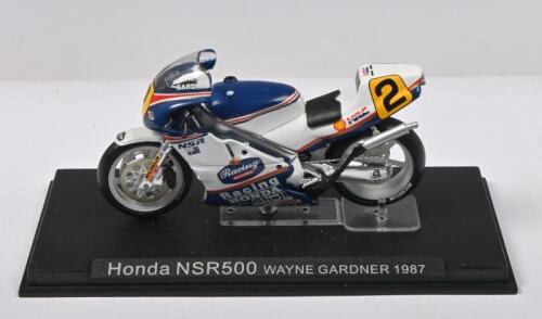 GARDNER: A 1:24 scale IXO Models Honda NSR 500 #2 Wayne Gardner 1987 Champion die-cast model