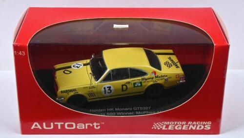 HOLDEN: A Limited Edition Autoart 1:43 scale Holden HK Monaro GTS327, as raced to victory by Bruce McPhee and Barry Mulholland in the 1968 Hardie-Ferodo 500. Numbered '1529'/2544