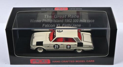 FORD: An ACE Model Cars 1:43 scale Ford Falcon XL. As raced by Harry Firth and Bob Jane to victory at the 1962 500 Mile Race (ACETF06A). Numbered '639'/1000