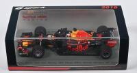 RICCIARDO: A 1:43 scale spark Aston Martin Red Bull Racing TAG Heuer RB14. As raced to victory by D.Ricciardo at 2018 Monaco GP (S6064)