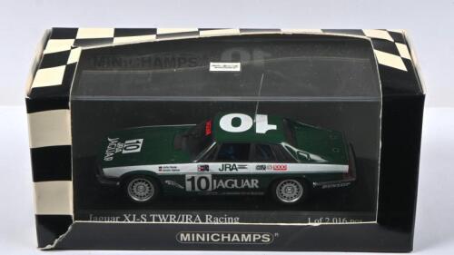JAGUAR: A Limited Edition 1:43 scale Paul's Model Art MINICHAMPS JAGUAR XJ-S TWR/JRA Racing. As raced to victory by Hahne/Goss at ATCC James Hardie 1000, Bathurst 1985. One of 2,016 pcs
