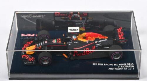 RICCIARDO: A 1:43 scale Paul's Model Art MINICHAMPS RED BULL RACING TAG HEUER RB13. As driven by D.Ricciardo at 2017 Australian Grand Prix