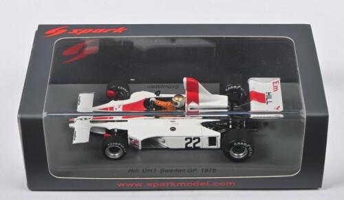 SCHUPPAN: A 1:43 scale spark Hill GH1 as raced by Vern Schuppan at 1975 Sweden GP (S5674)