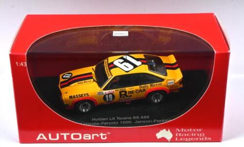 HOLDEN: A Limited Edition Autoart 1:43 scale 'MOTOR RACING LEGENDS' HOLDEN LX TORANA SS A9X, as raced by Peter Jansons and Larry Perkins in the 1979 Hardie-Ferodo 1000. Numbered '0011'/1800