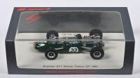 BRABHAM: A 1:43 scale spark Brabham BT7. As raced to victory by Dan Gurney at the 1964 French GP (S4333)