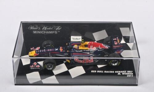 WEBBER: A 1:43 scale Paul's Model Art MINICHAMPS 2011 RED BULL RACING RENAULT RB7. As raced by Mark Webber