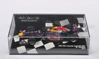 WEBBER: A 1:43 scale Paul's Model Art MINICHAMPS 2011 RED BULL RACING RENAULT RB7. As raced by Mark Webber