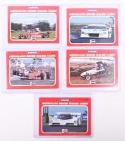 AUSTRALIAN RACING: Five&nbsp;SCANLENS 'AUSTRALIAN MOTOR RACING CARDS'. Cards feature various Australian Motorsport scenes from the 1980's