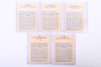 AUSTRALIAN RACING: Five&nbsp;SCANLENS 'AUSTRALIAN MOTOR RACING CARDS'. Cards feature various Australian Motorsport scenes from the 1980's - 6