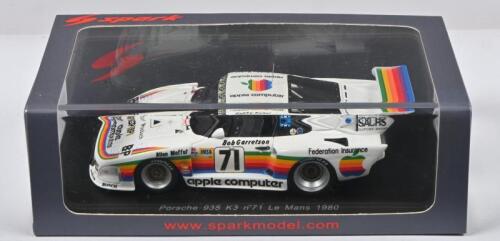 MOFFAT: A 1:43 scale spark Porsche 935 K3 as raced by B.Rahal, A.Moffat, B.Garretson (S4167) at Le Mans, 1980
