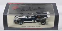 SCHENKEN: A 1:43 scale spark Surtees TS14 as raced by Tim Schenken in 1972 US GP (S4001). Tim Schenken signature
