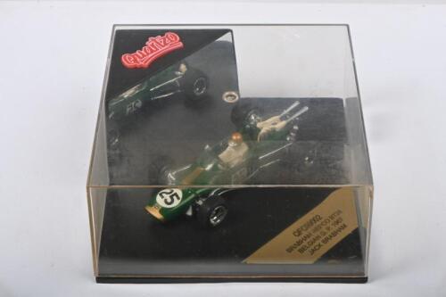 BRABHAM-REPCO: A Quartzo 1:43 scale BRABHAM-REPCO BT-24. As raced by Sir Jack Brabham at 1967 Belgian G.P. (QFC99002). Numbered '1732' of 2500 pcs