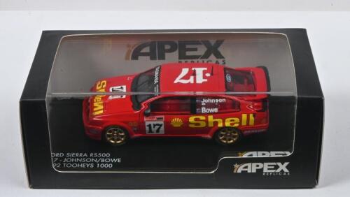 FORD: A Limited Edition 1:43 APEX REPLICAS FORD SIERRA RS500. As raced by JOHNSON/BOWE at 1992 TOOHEYS 1000. 1 of 600