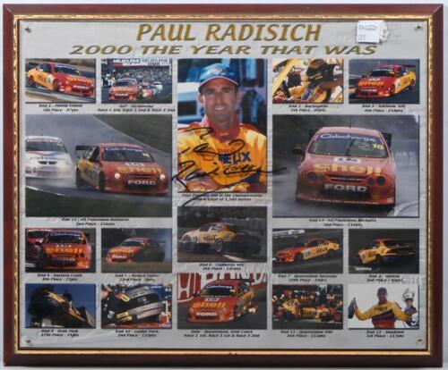 RADISICH: A V8 Supercars Paul Radisich '2000 THE YEAR THAT WAS' poster. Paul Radisich signature