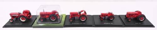 IH: Five 1:43 scale IH tractor models. Boxed IH WD9 - 1949