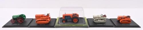 FIAT: Five Hachette Partwoks 1:43 scale tractor and tractor crawler models. Boxed 1961 Fiat 80 R. 1939 Fiat 40 Boghetto Tractor Crawler