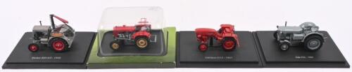 GERMAN TRACTORS: Four Hachette Partworks 1:43 scale German tractor models. Boxed 1959 Steyr 84. 1950 Eicher ED16/I in grey