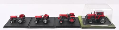 MASSEY-FERGUSON: Four Hachette Partworks 1:43 scale Massey Ferguson tractor models. Boxed 1980 Massey Ferguson 590