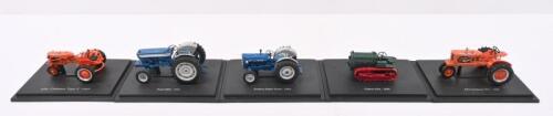 AMERICAN TRACTORS: Five Hachette Partworks 1:43 scale American tractor models. Allis-Chalmers, Cletrac & Ford models