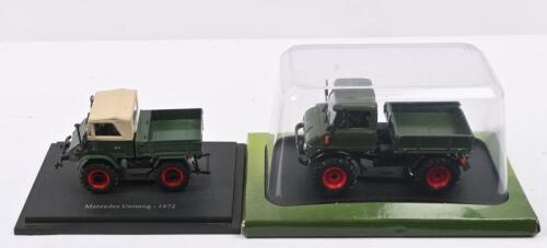 MERCEDES-BENZ: Two Hachette Partworks 1:43 scale Mercedes-Benz Unimog models. 1970 & 1972 Mercedes-Benz Unimog models