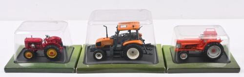 FRENCH TRACTORS: Three Hachette Partworks 1:43 scale French tractor models. Boxed 1948 MAP DR 3 & 1964 Renault Master II in orange