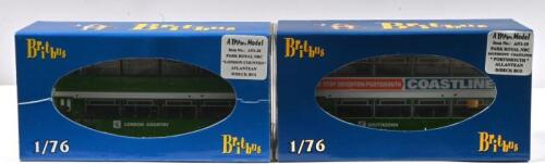 ATLANTEAN: Two Limited Edition 1:76 scale Atlantean D/Deck Britbus models. "PORTSMOUTH" (AN1-19) & "LONDON COUNTRY" (AN1-2B)