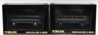 ANSAIR: Two 1:76 scale TRUX 'AUSSIE BIG RIGS & BUSES' 1954 Ansair Flxible Clipper&nbsp;bus&nbsp;models. TX15&nbsp;in blue/white 'Pioneer Tours'&nbsp;livery & TX15D in light&nbsp;blue/ivory&nbsp;Cook's&nbsp;Hobart livery