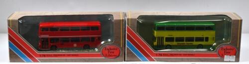 LEYLAND: Two Exclusive First Editions 1:76 scale Leyland bus models. Leyland Olympian "B", London Buses in 'RIVERSIDE' livery (29608) & Leyland Olympian type C in 'LONDON & COUNTRY' livery (29702)