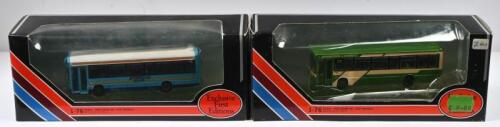 PLAXTON POINTER: Two Exclusive First Editions 1:76 scale Plaxton Pointer Dennis Dart bus models. 'BRIGHTON BLUE' (20607) & 'MAIDSTONE & DISTRICT' (20620) liveries