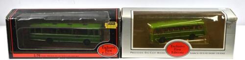 SOUTHDOWN: Two Exclusive First Editions 1:76 scale bus models in 'SOUTHDOWN' liveries. Plaxton Coach (15709) & Harrington Cavalier (12101) models