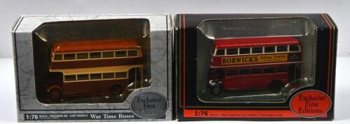 LONDON TRANSPORT: Two Exclusive First Editions 1:76 scale bus models in 'LONDON TRANSPORT' liveries. AEC STL Bus (27805) & Daimler Utility, 'War Time Buses' (99202)