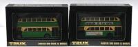 ALBION: Two 1:76 scale TRUX 'AUSSIE BIG RIGS & BUSES' 1947 ALBION VENTURER DOUBLE DECKER BUS&nbsp;models. TX2 & TX2E models in green/cream Route 190, Route 273 liveries