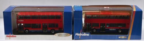 METROLINE: Two Limited Edition 1:76 scale UKBUS models by Creative Master Northcord Ltd in 'Metroline' livery. UKBUS 2003 Plaxton President Bodied Dennis Trident & UKBUS 4003 Volvo