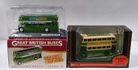 SOUTHDOWN: Two 1:76 scale bus models in 'SOUTHDOWN' livery. ATLAS EDITIONS&nbsp;Bristol Lodekka FS open top&nbsp;bus & Exclusive First Editions&nbsp;Leyland PD1 Highbridge&nbsp;(15901)