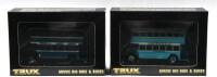 LEYLAND TITAN: Two 1:76 scale Trux diecast models including 1930 Leyland Titan TD1 Double Deck Bus Route 62,&nbsp;Model Code TX3C, & 1929 Leyland Titan TD1 Double Deck Bus Route 237 Model Code TX3D.&nbsp;