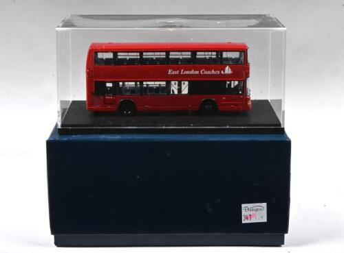 DAF: A Limited Edition 1:76 scale SHOWBUS RESIN SPECIALIST DAF Optare Spectra bus in red 'East London Coaches' - SP2, livery (RES7001B). Numbered '103'/200