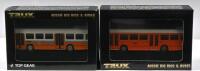 LEYLAND NATIONAL: Two 1:76 Scale Trux&nbsp;diecast models including 1972 Leyland National Single Decker Coach Action Buses Canberra 'Red Hill Route 350' Model No.TX11F along with 1975 Leyland National 10.3 Route 277. Model No. TX11B.&nbsp;